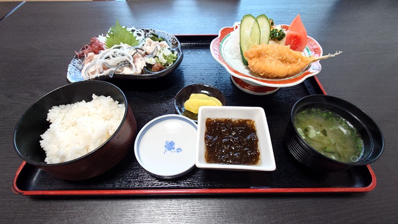 島原市 魚亭のがんば定食（フグ定食）